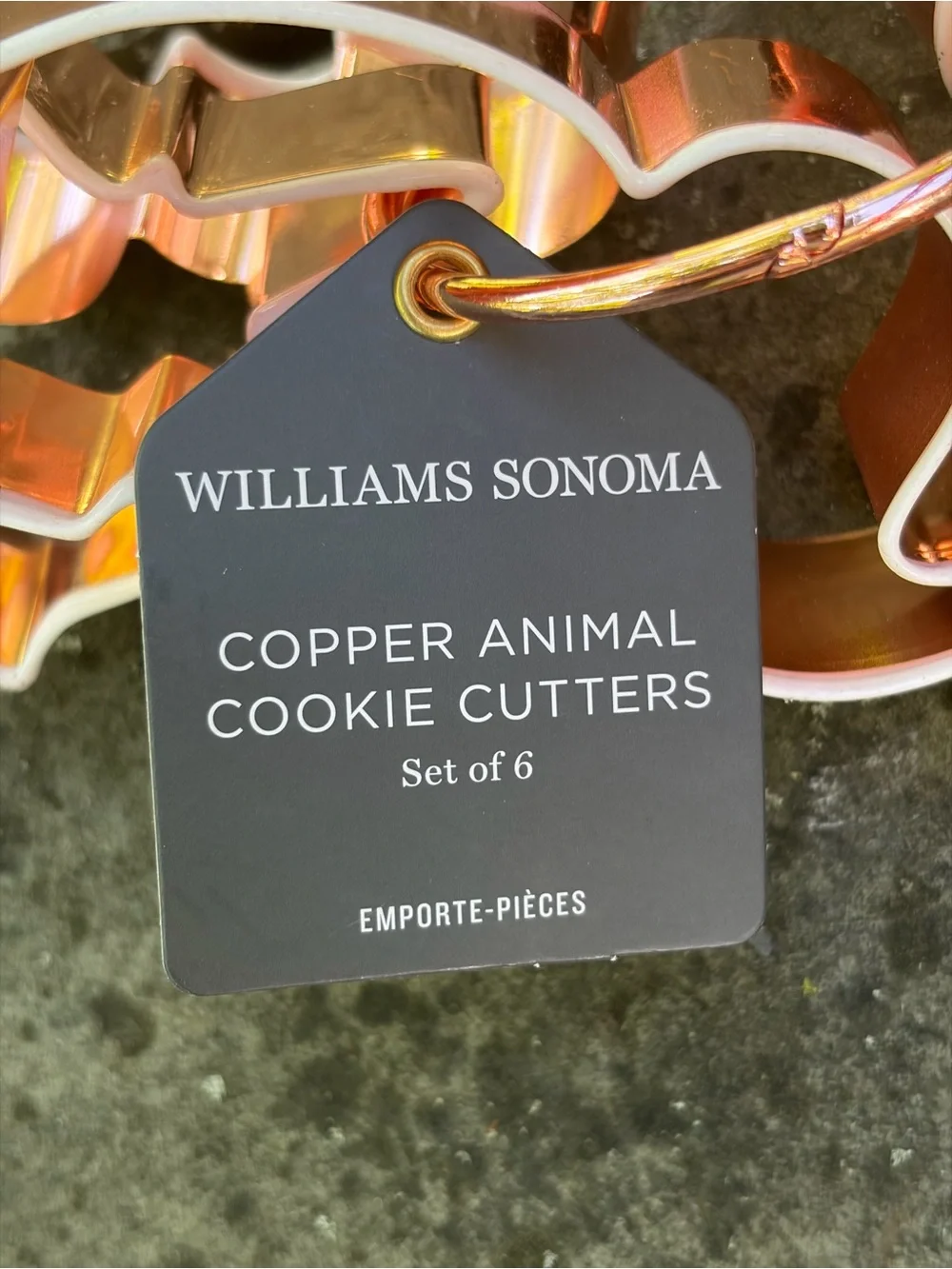 6 Williams Sonoma Copper Coated Animals Cookie Cutters - All Seasons - NIP!!